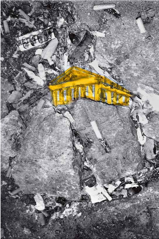 Athens, Parthenon, 2008, Mixed media processed photograph,  220 x 150 cm, edition of 5