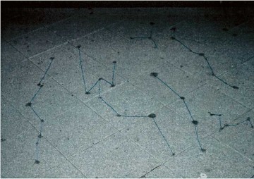 Chewing Gum Constellations, 2008, Mixed media processed photograph,  35 x 50 cm, edition of 5