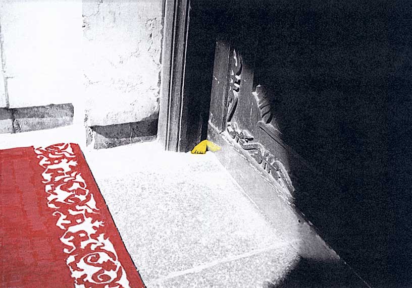 Little foot holding  the door to the Armenian church open, 2006, Digital print on photo rag paper, 35 x 50 cm, edition of 5
