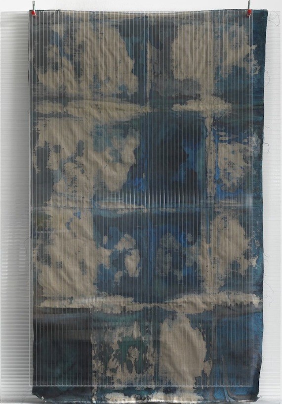 Untitled, 2010, Watercolour, pigment on canvas, polycarbonate, 210 x 150 cm