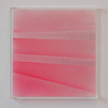 Curtain, 2009, Spray on used photo album paper, 21 x 29 cm