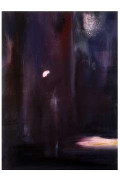 Erase 26, 2007, Oil on found photograph, 20 x 15,5 cm