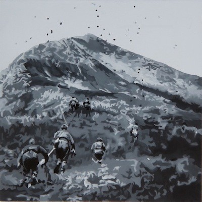Kiafa, 2013-2014 (series of 14 panels), Οil and acrylic on panel, 20x20 cm (each panel)
