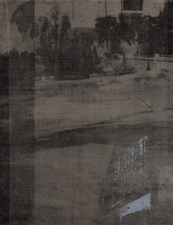 Bones I, 2017-19, Lithograph and screen print on linen, 71 x 54 cm