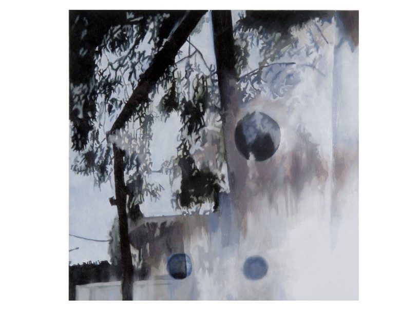 26 km (4), 2010, Oil and acrylic on panel, 20 x 20 cm each