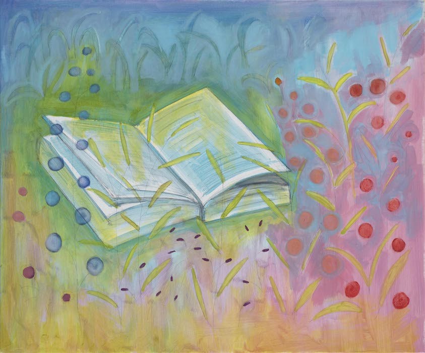 The book reader, 2022, Oil on canvas, 50 x 60 cm