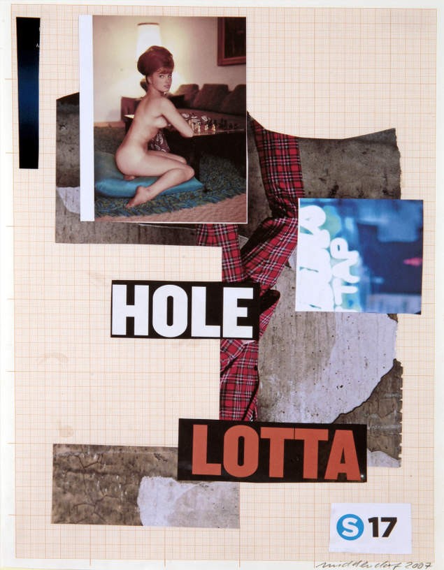 Hole lotta, 2007, Collage on paper, 39.1 x 29.8 cm