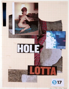 Hole lotta, 2007, Collage on paper, 39.1 x 29.8 cm