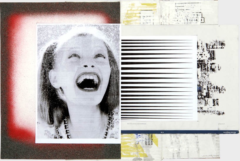Laugh, 2012, Collage on paper, 39.6 x 58.3 cm