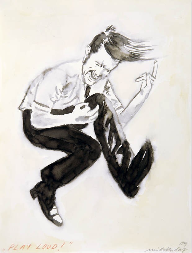 Play loud, 2009, Watercolour on paper, 38,7 x 29,6 cm