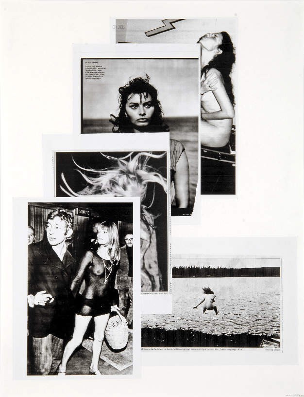 B/W, 2012, Collage on paper, 65 x 50 cm