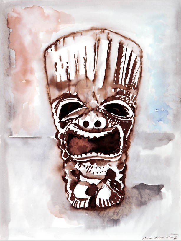 Obsession, 2010, Watercolour and pencil on paper, 38.5 x 29.5 cm