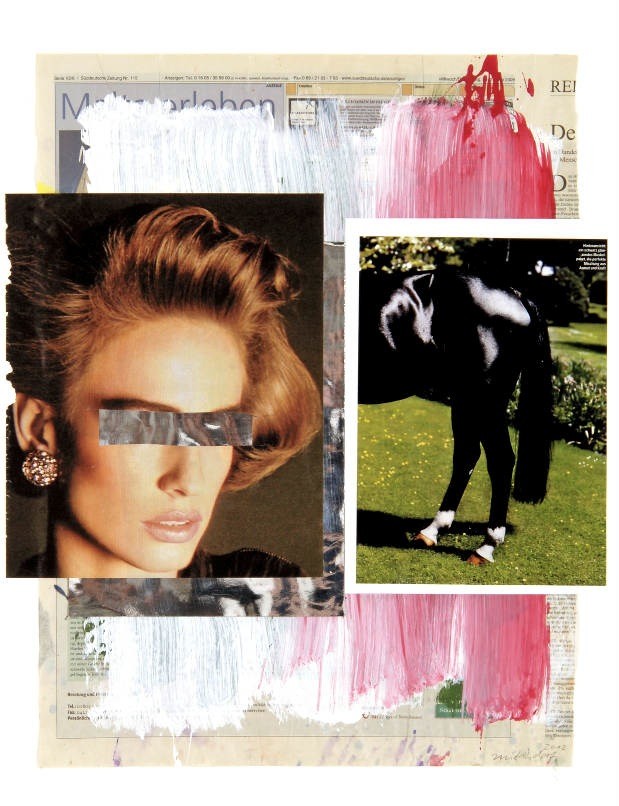 Luxus 2, 2012, Collage and acrylic on paper, 65 x 50 cm