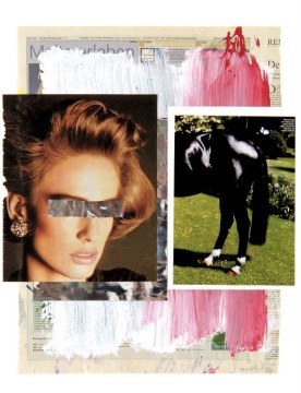 Luxus 2, 2012, Collage and acrylic on paper, 65 x 50 cm