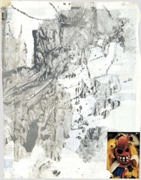 Fool, 2011, Collage and acrylic on paper, 65 x 39 cm