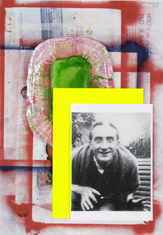 Studiovisit, 2012, Collage on paper, 59.5 x 41.5 cm