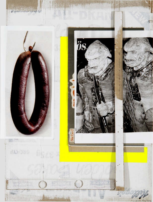 Politics, 2012, Collage on cardboard, 53 x 40.4 cm