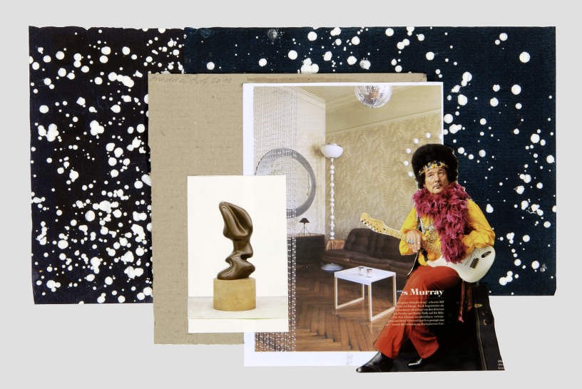 Murray, 2011, Collage and acrylic on paper, 36.5 x 55 cm