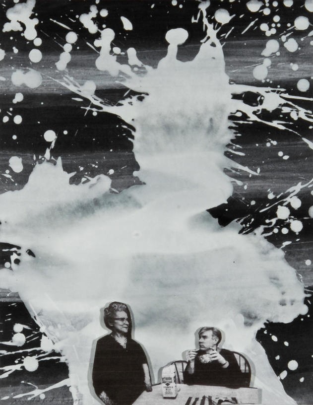 Warhol and Mother, 2011, Collage and acrylic, 38 x 29.5 cm
