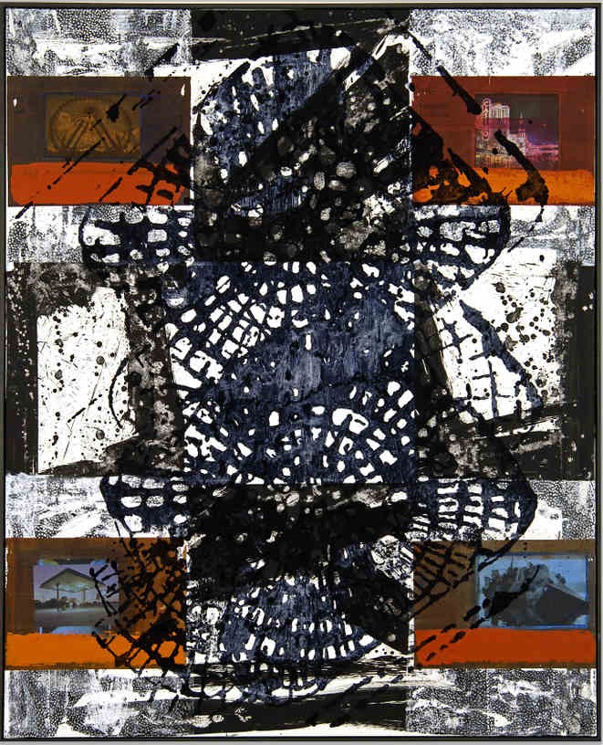 PM - Rotation, 2008, Acrylic and collage on canvas, 160 x 130 cm
