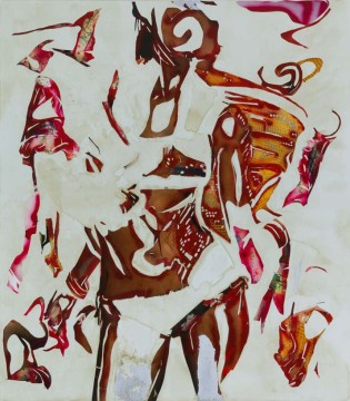 Apart, 2010, acrylic and paper on canvas, 160 x 140-cm