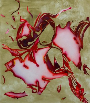 Aware, 2010, acrylic and paper on canvas, 160 x 140-cm