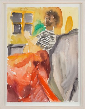 TV, 2020, watercolour on paper, 48 x 36 cm
