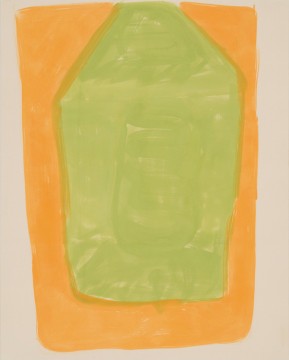 green monday, 2022, pigment, glutin on canvas, 200 x 160 cm