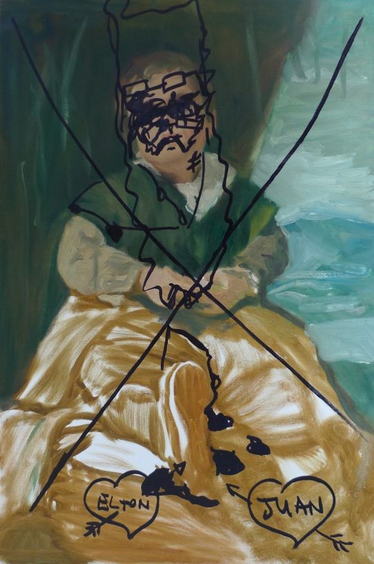 Elton Juan. 2011, oil on canvas, 76 x 50,5 cm