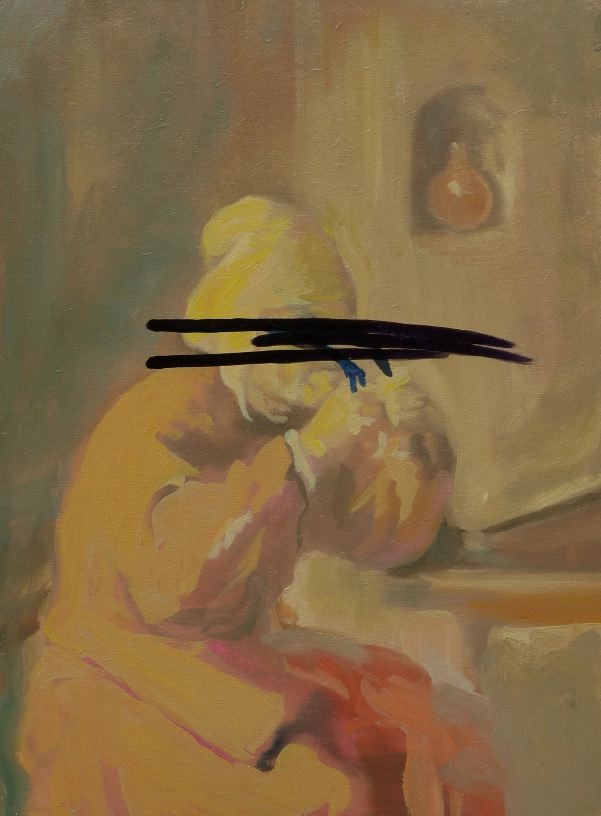 Feeler Thinker Burner No.2, 2011, oil on board, 29,2 x 21 cm