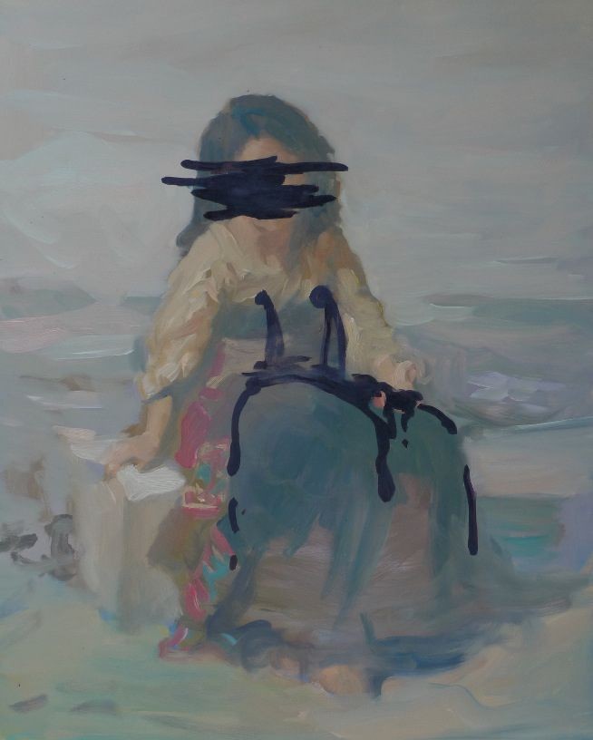 Unworkability starts at 6, 2011, oil on board, 50,5 x 40,7 cm