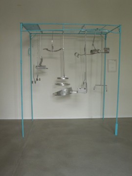 Garderobe, 2006, made of aluminum, 210 x 170 x 130 cm