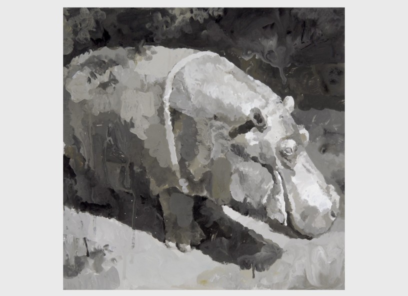 Zoo, 2009, acrylic on aluminium, 40 x 40 cm