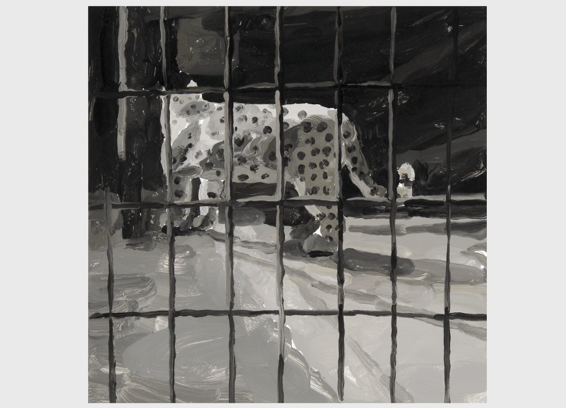 Zoo, 2009, acrylic on aluminium, 40 x 40 cm