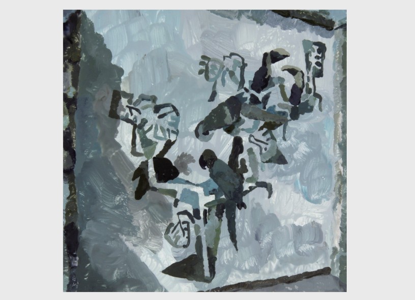 Zoo, 2009, acrylic on aluminium, 40 x 40 cm