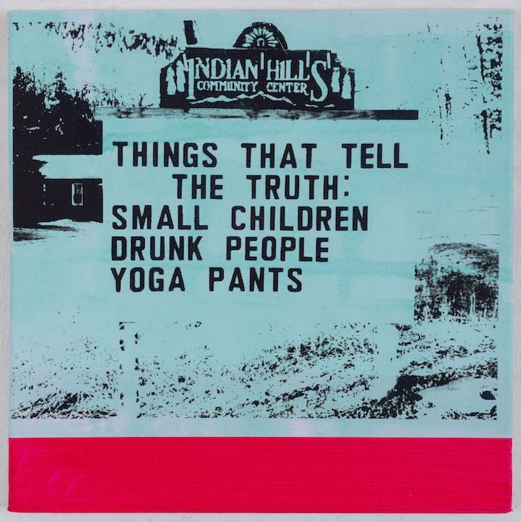 Helmut Middendorf, Yoga Pants, 2020, Acrylic and collage on canvas, 35 x 35 cm