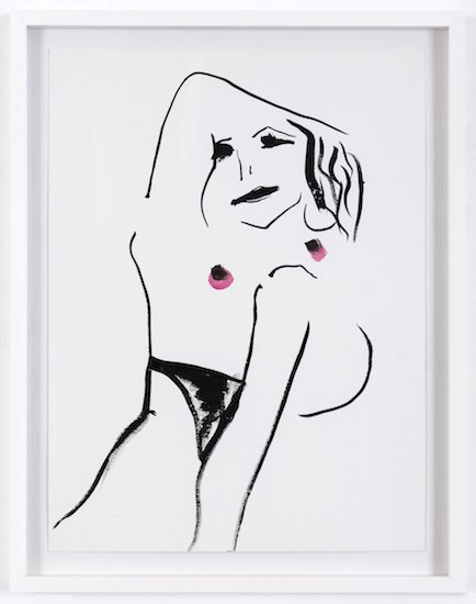 Cool girl posing, 2018
Japanese ink on paper
55 x 43 cm