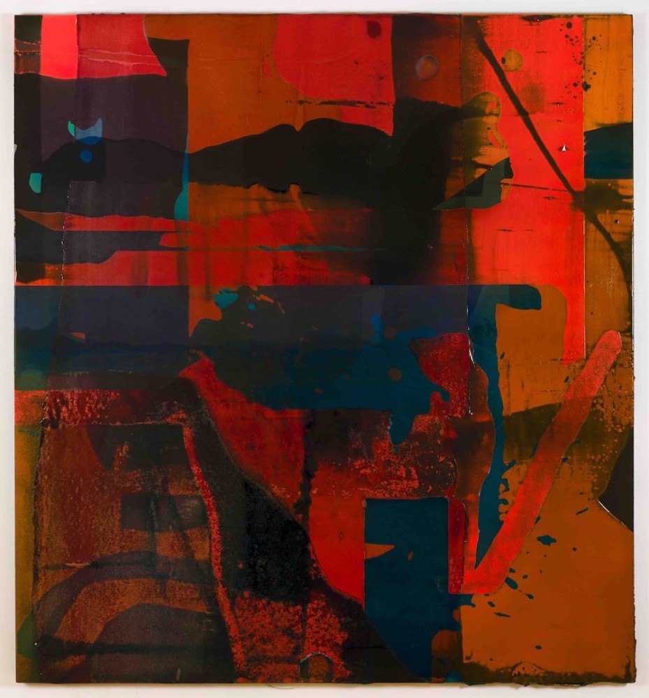 Gymnastic Addictions, 2017, Aluminum panel, linen, acrylic, pigmented urethane, fiberglass, epoxy resin, 193 x 180 x 3.8 cm