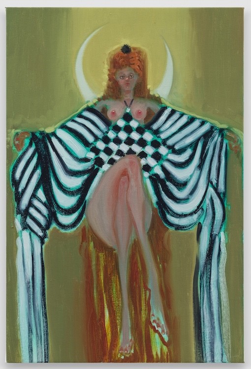 Sofia Mitsola, Priestess, 2025, Oil on linen, 90 x 60 cm