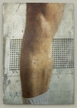 Eleni Bagaki, Knee, 2025, Phototransfer on aluminium sheet, 26 x 18 cm