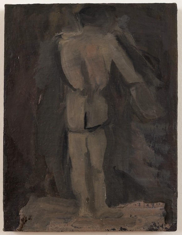 Janice Nowinski, Standing Nude, 2025, Oil on linen on cradled panel, 20 x 15 cm