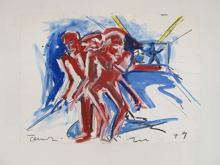 Tanz, SO36, 1979, Dispersion, crayon on paper, 62 x 88 cm