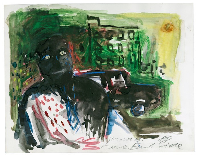 Lower East Side, 1980, Acrylic on paper, 27.8 x 35.5 cm