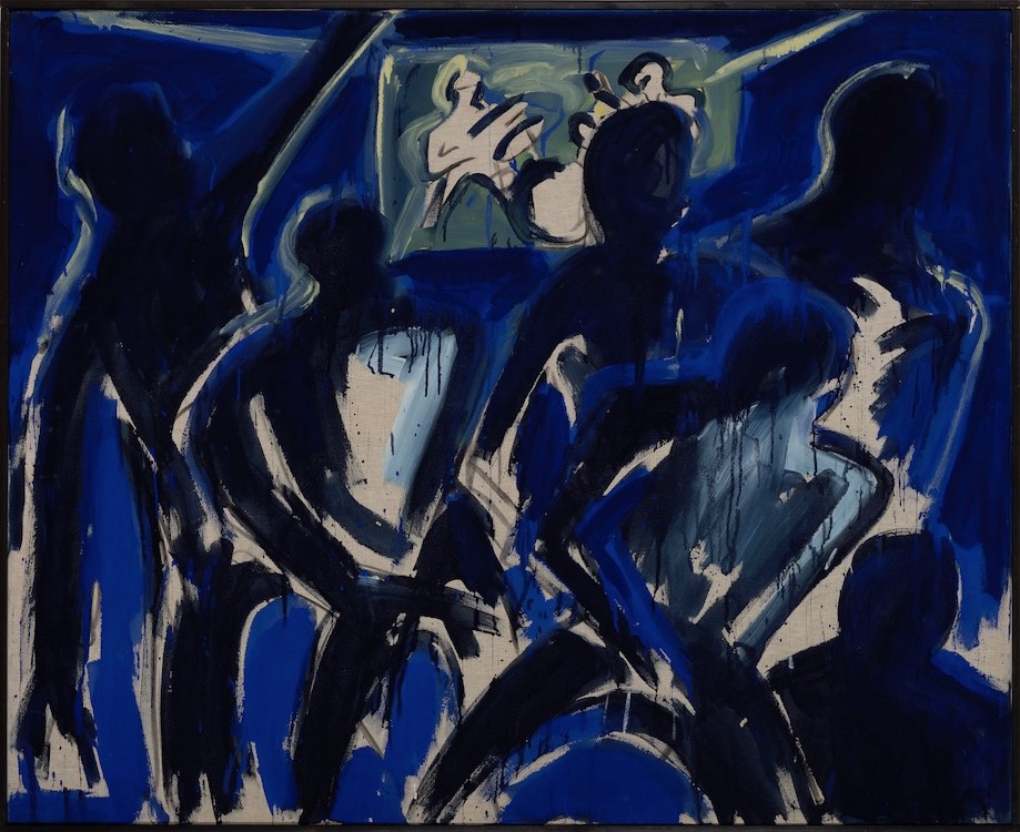 Großstadteingeborene (Natives of the big city), 1979, Dispersion on muslin, 1.30 x 1.60 m