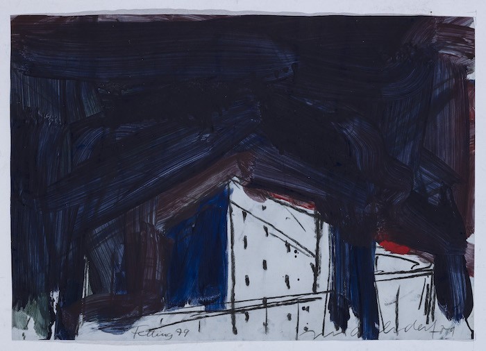 Mauer, 1979, Dispersion and charcoal on paper, 58.5 x 84 cm