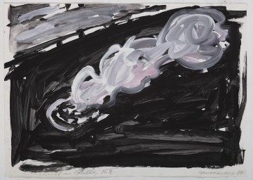 Dampf, Gully, NY, 1980, Dispersion on paper, 62 x 88 cm