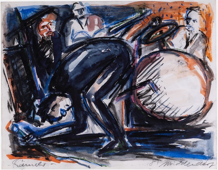 Sänger, 1981, Watercolor on paper, 27.8 x 35.5 cm