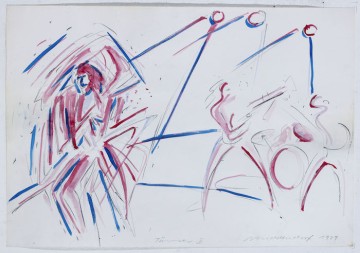 Tänzer 2, 1979, Watercolor and pencil on paper, 58.5 x 84 cm