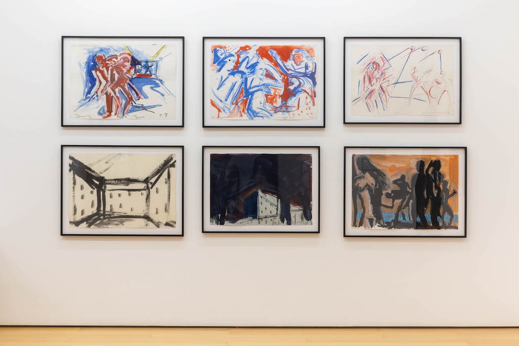 Helmut Middendorf, installation view, works on paper