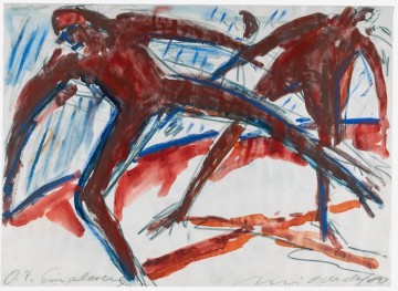 Untitled (Eingeborene), 1980, Watercolor and pencil on paper, 29.4 x 41 cm
